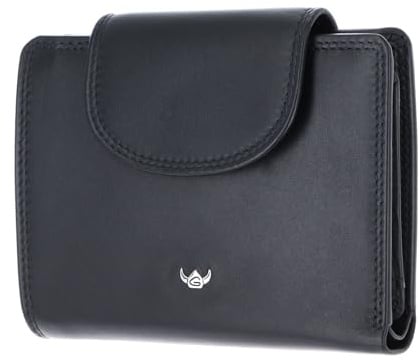 Golden Head Leder Geldbörse Polo RFID Protect Kombischeintasche mit Riegel 1237 Schwarz