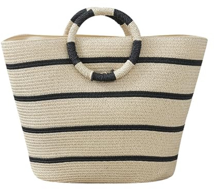 2026 rucksack Strandtaschen für Damen, Einkaufstasche, Sommer-Strandtasche, große gewebte Strohtasche für Strandurlaub