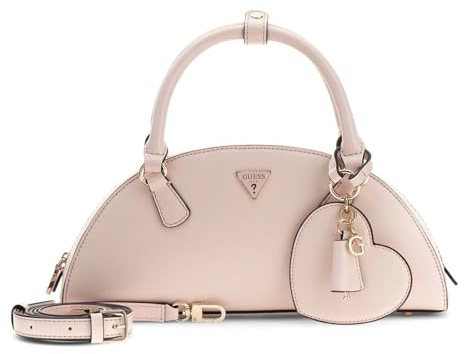 GUESS Handtasche Umhängetasche Isobel Dome Satchel Light Rose rosa