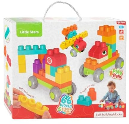 Toi-Toys Bausteine Little Stars Soft - 66 Stück - weiche Bauklötze.