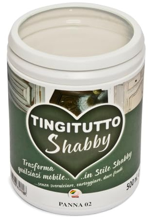 Tingitutto Shabby Pittura ad acqua effetto gessoso 500ml ( Panna )