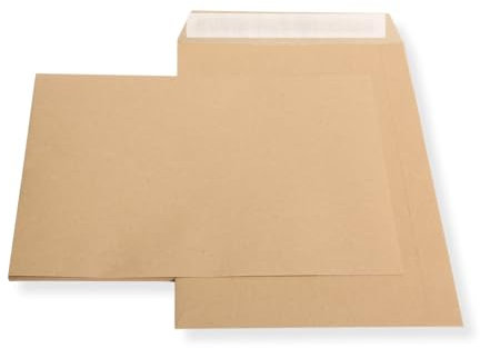 25 St. Versandtaschen Briefumschläge B4 braun haftklebend ohne Fenster 250x353 mm HK