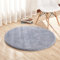 Ommda Teppiche Schurwolle Wohnzimmer Flauschig Modern Outdoor Teppiche Rund rutschfest Anti Rutsch Grau 120cm