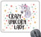 Coralgraph Inc CP623 Crazy Unicorn Lady Novelty Gift Printed PC Laptop Computer Mouse Mat Pad