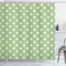ABAKUHAUS Floral Duschvorhang, Frühling Pflanzen Yard, Stoffliches Gewebe Badezimmerdekorationsset mit Haken, 175 x 240 cm, Hellgrün Creme Gelb