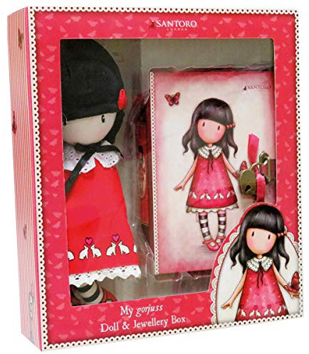 Gorjuss CK-11F-G Set Regalo Muñeca y Joyero con Candado - Time To Fly
