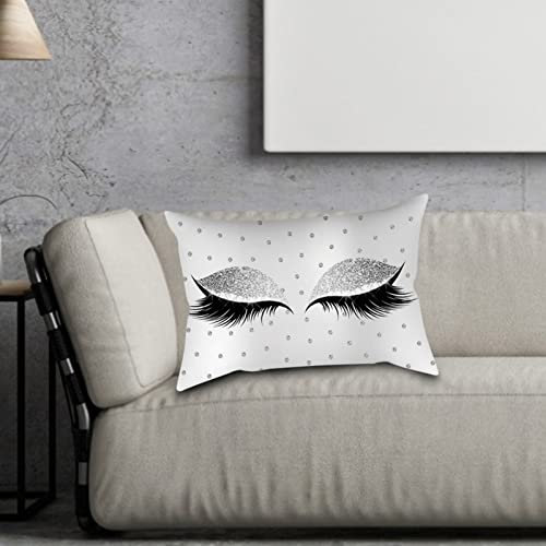 Dekoration Zierkissenbezüge Wimpern Muster Polyester Kissenbezug Büro Auto Cafe Kissenbezug Schlafsofa Decor(I)
