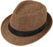 JOYKK Kinder Strohhut Sommer Strand Jazz Panama Trilby Fedora Hut Gangster Mütze Outdoor Breathable Hüte Mädchen Jungen Sonnenhut - G # Braun