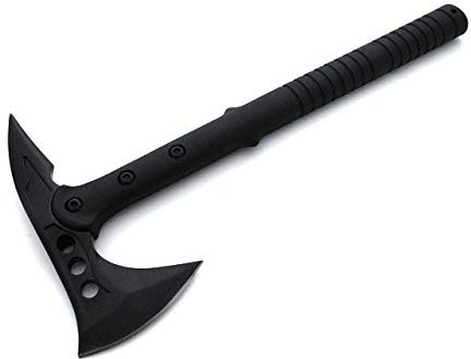 KOSxBO® Tomahawk 40cm Kommando Black Devil United Edition Typ M48 FBI SWAT Kriegsbeil Spitzhacke Axt Beil Multitool Wurfbeil inkl. Holster