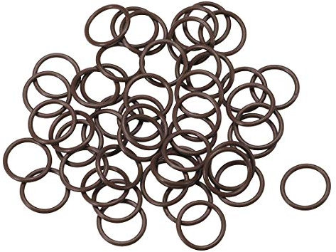 sourcing map Packung mit 50 Fluorkautschuk O-Ringe 10mm OD 8mm ID 1mm Breite Metrisch FKM Dichtung