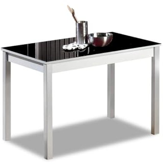 ASTIMESA Mesa de Cocina Fija Cristal Negro 60x100cms