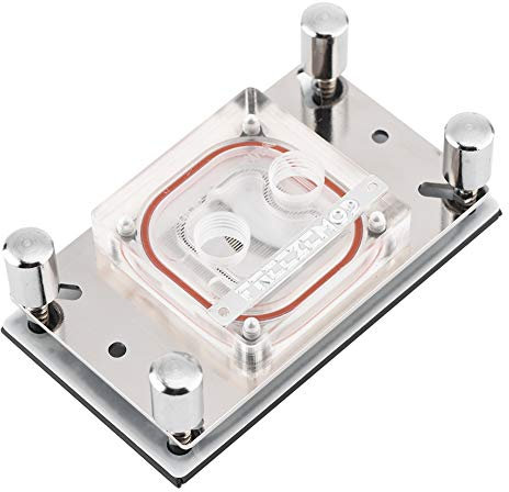 AMD-PM3D Computer CPU Water Cooling Block,Red Copper + PMMA 3 mm PC Waterblock Copper Base with Micro Channel,for AM2/AM2+/AM3/AM3+/AM4/FM2+ CPU,Processed with Anti-Oxidization Technology