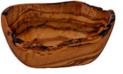 Rustikale Seifenschale Seifenhalter Seifenablage aus echtem Olivenholz Dekorativ für das Bad ca. 14 x 9 x 7 cm