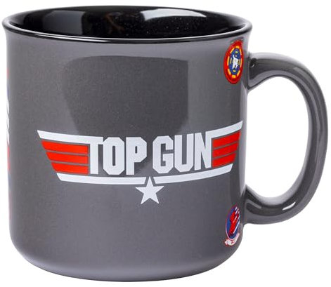 Silver Buffalo Top Gun Maverick Ceramic Camper Mug, 20 Ounces