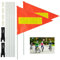 Willdone 2 Stück Wimpel Reflektierende Fahrradflagge, Fahrrad Sicherheitsflagge mit Stange, Verstellbare Kinderfahrradfahne Sicherheitswimpel mit Befestigungswinkel