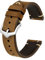 BISONSTRAP Cinturini per Orologi da Uomo, Cinturini in Pelle Cuciti a Mano, Sgancio Rapido, 20mm, Marrone Sella con Fibbia Argento
