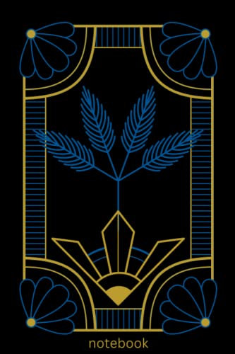 Elegant black and gold art deco- notebook