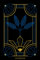 Elegant black and gold art deco- notebook