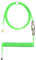 Kraken Coiled Keyboard Cable - Artisan Coiled USB C Cable with Aviator Connector for Mechanical Gaming Keyboards (Green)