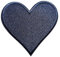 MISDONR 3pcs Navy Blue Heart Embroidered Iron on Patches for Clothing Jackets Backpacks 2.7x2.8 inch