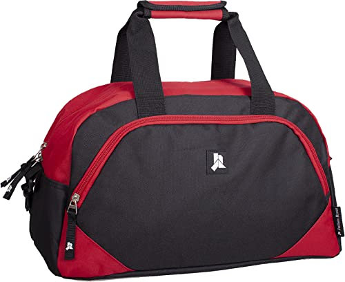 Julian Ross Borsone da Viaggio Pieghevole, Tempo Libero, 45 Centimetri, Poliestere, Bagaglio a Mano, Borsa Cabina, Palestra, Piscina, Danza, Yoga, Impermeabile, Nero Rosso