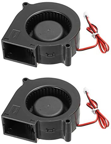 sourcing map DC Bürstenloser Lüfter-Kühler 7530 75 x 75 x 30 mm DC24 V 0,15 A für Laptop CPU GPU Grafikkarte 3D-Drucker 2 Stück