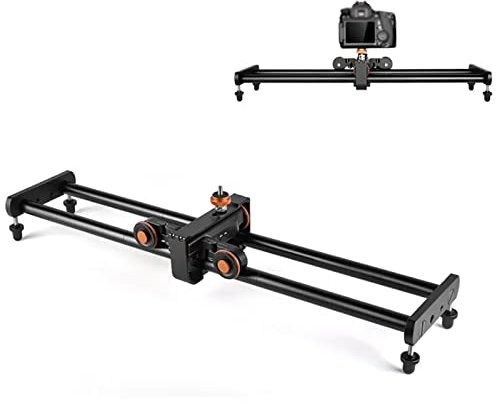 Camera Slider, 23.6/60cm Motorized Camera Slider with Remote Control, 3 Speed Adjustable and Up To 6.6lb/3kg, Curved/straight Shooting, Compatible with DSLR, Mirrorless, Smartphones
