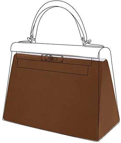 DGAZ Tasche Shaper Einsatz, Satin Memory Kissen für Kelly Pochette/Mini/20/25/28/32/35/40, Seidige Berührung Handtasche Einsatz (Gold, Kelly 40)