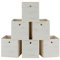 SONGMICS Aufbewahrungsbox, 6er Set, Ordnungsboxen, Vliesstoff, Faltbox, 26 x 26 x 28 cm, Stoffbox, für Würfelregal, Organizer für Kleidung, weiß RFB126W01