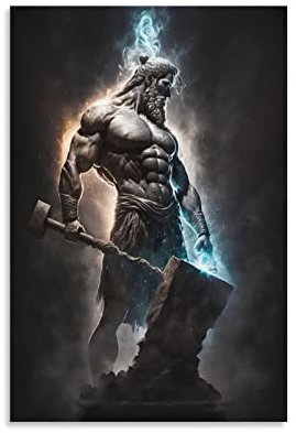 Poster mit griechischer Mythologie, Götter, Kunstdruck, Wandbild, Malposter zum Aufhängen, Familiendekoration, 60 x 90 cm, 2 Stück