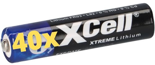 Xtreme Lot de 40 piles au lithium AAA Micro FR03 L92 10 x 4 sous blister