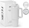 FECBK 1,2L Kaffeebecher to Go Thermobecher Doppelwandig Edelstahl Vakuumisoliert Auslaufsicher Trinkbecher mit Deckel und Strohhalm 40 oz Tumbler Cup, Spülmaschinenfest, Grau