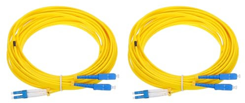 QUARKZMAN Câble de Raccordement à Fibre Optique Monomode Duplex Lc-Sc/Upc, 10 M/32,8 Pieds, Lot de 2