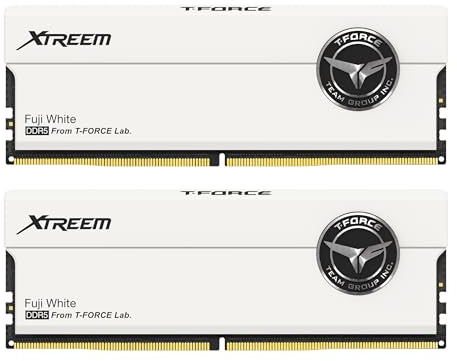 TEAMGROUP T-Force XTREEM - Modulo di memoria RAM DDR5 da 32 GB (2 x 16 GB), 7600 MHz, PC5-60800, CL36 A-DIE, per chipset serie 600 700, XMP 3.0, bianco FFWD532G7600HC36FDC01