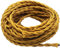 GOIYZTTR 10 Metri di Cavo Tessile in Lino Vintage 2 * 0,75 mm² Oro Cavo Elettrico Tessile Adatto per La Decorazione di Lampade Fai-da-te