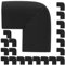 OUNONA Edge Corners, 20pcs Shipping Moving Foam Corner Protectors Tv Frame Edge Protectors for Packing Fragile Artwork Packaging Black