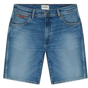 Wrangler Texas Shorts Pantaloncini in Denim, Prairie Rose, 40W Uomo