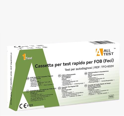 Test de détection du sang Occulte dans les selles || Test FOB || Test du côlon droit || Certificat CE0123 || Résultat en 5 Minutes || Scellé et stérile || Enregistré au ministère de la Santé