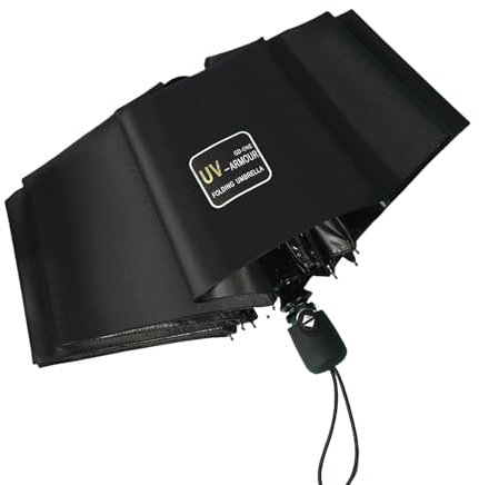 MYLLJBD Sombrilla Paraguas A Prueba De Viento Fuerte Paraguas Automáticos, Paraguas Plegables De Viaje Ligeros Y Portátiles A Prueba De Lluvia, A Prueba De Viento Fuerte-Black A