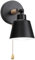 TOKTOP Applique Murale Intérieur avec Interrupteur, Vintage Lampe Murale E27 Bois Industrielle Luminaires Appliques pour Chambre Salon Couloir Noir