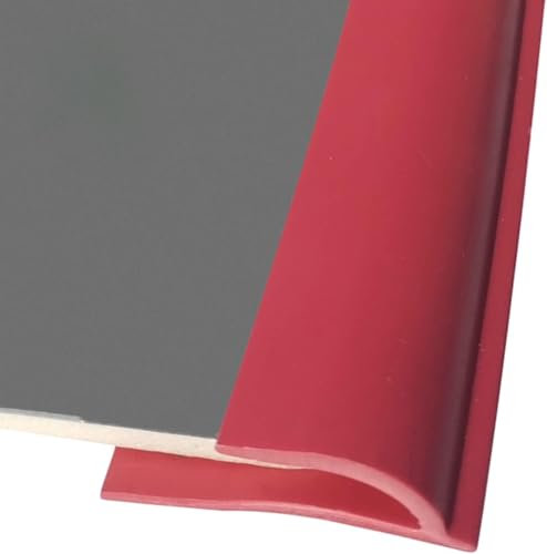 PVC-Boden-Übergangsstreifen für Türschwellen, rot, 3 m, Türleiste, Teppichverkleidung, Bodenkantenschutz, Türschutz