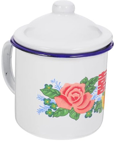 Alipis Teiera in Ferro Vintage - Tazza Smaltata Per Acqua Tè - Set Di Stoviglie Multiuso