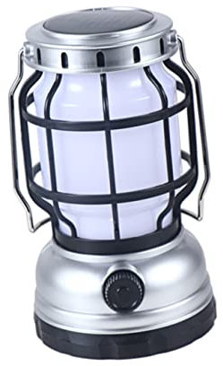 Yardwe Cargador De Luz Para Camping Linterna Led Recargable Multiusos Para Exteriores Portátil Color Plateado