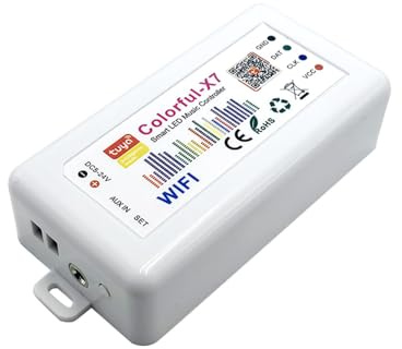 Cleiscry Ws2812B LED IC Strip Controller Dc5-24V Wifi Bunt-X7 Musik Ws2811 Sk6812 X7 Adressierbare Smart App Controller (WIFI Colorful -X7)