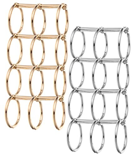 TEHAUX 8stücke Teiliges Metall Lochbinder Ringe Für Karteikarten Und Scrapbook Robust Einfach Zu Öffnen Langlebig Geeignet Für Schüler Und Lehrer Zur Dokumentenorganisation Gold Und Silbe