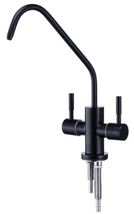 Umkehrosmose Filter Wasserhahn Dual Modus Kaltwasserhahn Küche 360° Schwenkbar Spülenarmatur,Schwarz