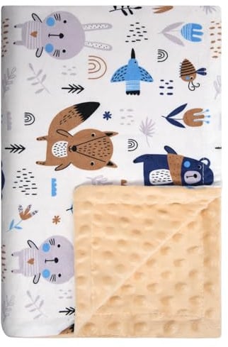 HAGOT Couverture pour bébé, Couvertures pour Nouveau-né, Couverture Enveloppante Hiver Bébé, Couvertures en Peluche Douce pour Garçon Fille Multifonction 75x100cm