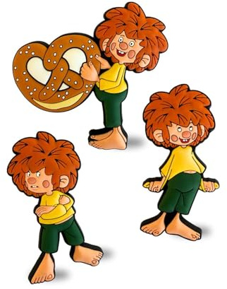 Bavariashop | Pumuckl Magnet 3er Set | Cartoon Kühlschrank Magnete | Dekorative Magnethalter für Küche und Büro | 5 x 8 cm