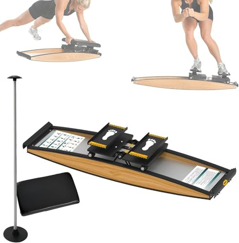 TDSYOCG Skisimulator, Indoor-Ski-TrainingsgeräT, 3D-Crosstrainer, 150 kg Belastung, mehrere Trainingsmodi optional, mit Skistöcken und Bodenmatte für, Stärkung von Ausdauer Gleichgewicht