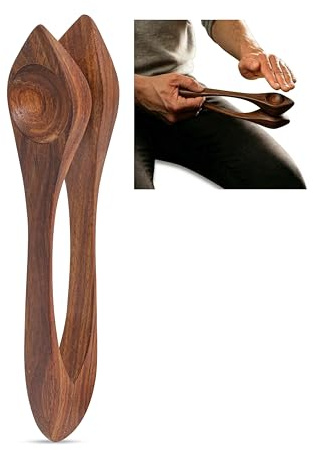Rosewood Hand Percussion Musical Spoons Irish Celtic Folk Rhythm Instrument 23cm
